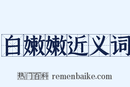 白嫩嫩近义词是什么意思的图片